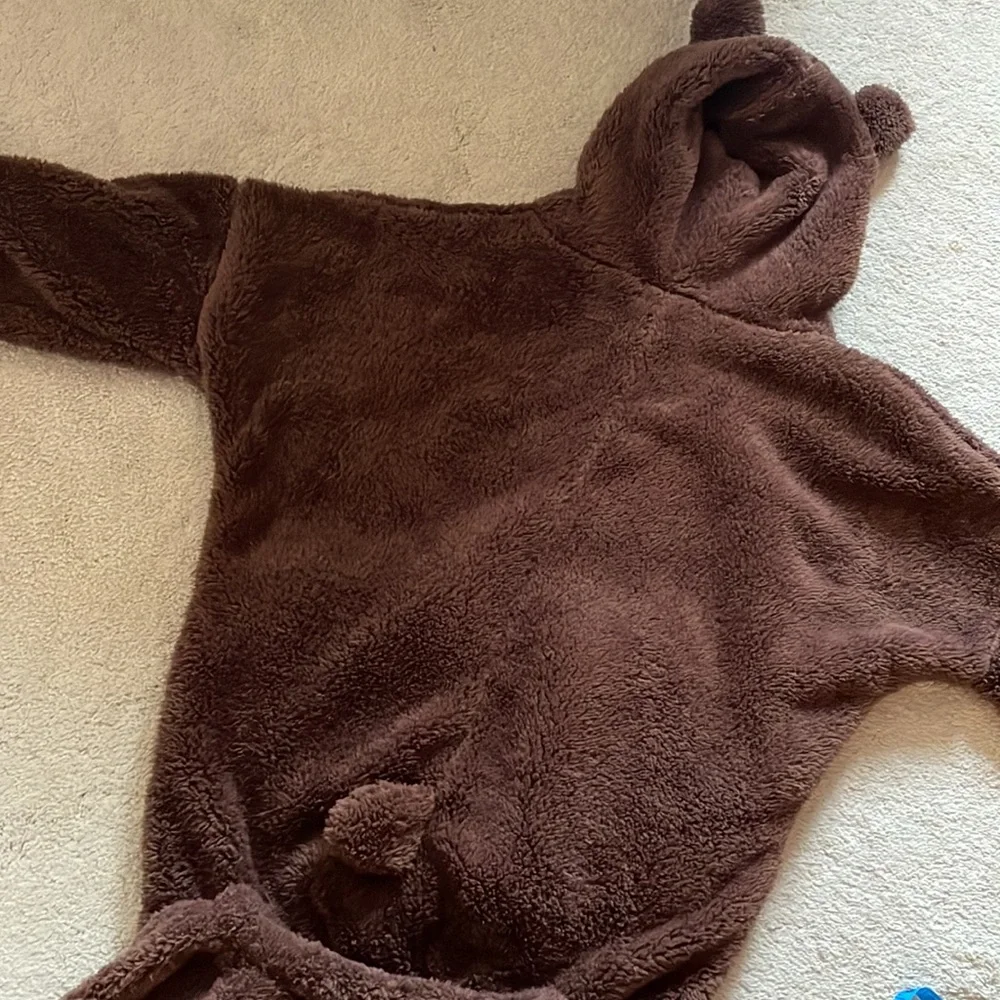 Bear super warm sherpa Costume Pajamas set